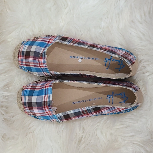 Franco Sarto Womens Espadrille‎ Plaid Canvas Fabric Size  6.5 M - Picture 7 of 13